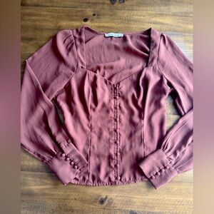 Abercrombie & Fitch NWOT Satin Button Up Corset Top S A&F